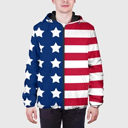 Куртка с капюшоном мужская USA Flag, цвет: 3D-черный — фото 2