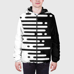Куртка с капюшоном мужская Необычная геометрия!, цвет: 3D-черный — фото 2