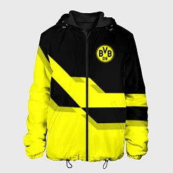 Куртка с капюшоном мужская BVB FC: Yellow style, цвет: 3D-черный
