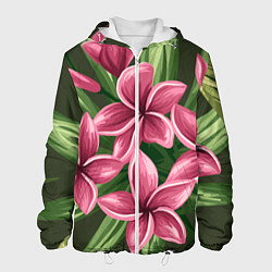 Куртка с капюшоном мужская Райский сад, цвет: 3D-белый