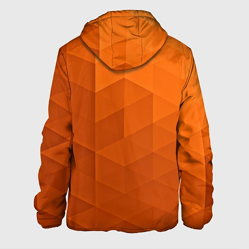 Мужская куртка Orange abstraction / 3D-Черный – фото 2