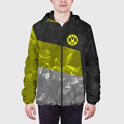 Куртка с капюшоном мужская BVB FC: Dark polygons, цвет: 3D-черный — фото 2
