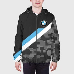 Куртка с капюшоном мужская BMW: Pixel Military, цвет: 3D-черный — фото 2
