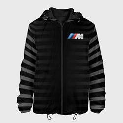 Куртка с капюшоном мужская BMW M BLACK & GREY, цвет: 3D-черный