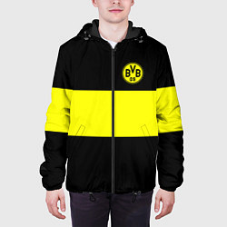 Куртка с капюшоном мужская Borussia 2018 Black and Yellow, цвет: 3D-черный — фото 2