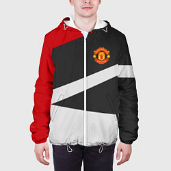 Куртка с капюшоном мужская FC Manchester United: Sport Geometry, цвет: 3D-белый — фото 2