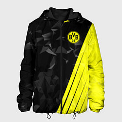 Куртка с капюшоном мужская FC Borussia Dortmund: Abstract, цвет: 3D-черный