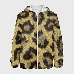 Куртка с капюшоном мужская Шкура гепарда, цвет: 3D-белый