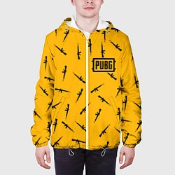 Куртка с капюшоном мужская PUBG: Yellow Weapon, цвет: 3D-белый — фото 2