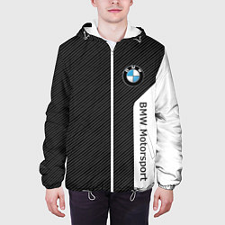 Куртка с капюшоном мужская BMW CARBON БМВ КАРБОН, цвет: 3D-белый — фото 2