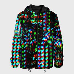 Куртка с капюшоном мужская Optical Glitch, цвет: 3D-черный