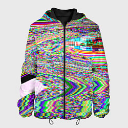 Куртка с капюшоном мужская Optical Glitch, цвет: 3D-черный