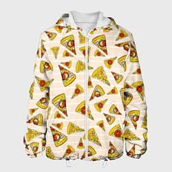 Куртка с капюшоном мужская Pizza Love, цвет: 3D-белый