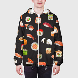 Куртка с капюшоном мужская Планета суши, цвет: 3D-белый — фото 2
