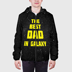 Куртка с капюшоном мужская The Best Dad in Galaxy, цвет: 3D-черный — фото 2