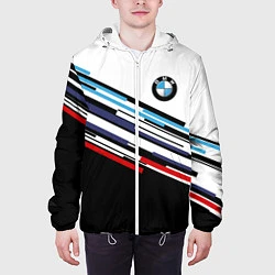 Куртка с капюшоном мужская BMW BRAND COLOR БМВ, цвет: 3D-белый — фото 2