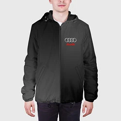 Куртка с капюшоном мужская Audi: Metallic Style, цвет: 3D-черный — фото 2