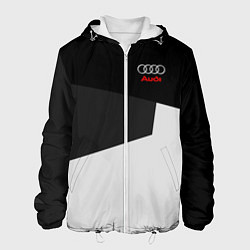 Куртка с капюшоном мужская Audi Sport, цвет: 3D-белый