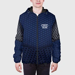 Куртка с капюшоном мужская Audi: Sport Motors, цвет: 3D-черный — фото 2