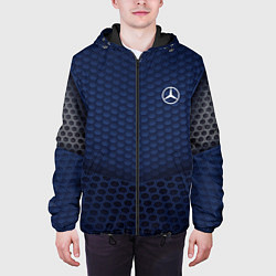 Куртка с капюшоном мужская Mercedes: Sport Motors, цвет: 3D-черный — фото 2