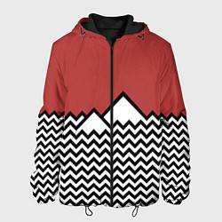 Куртка с капюшоном мужская Горы Твин Пикс, цвет: 3D-черный