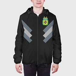 Куртка с капюшоном мужская Аргентина: гостевая ЧМ-2018, цвет: 3D-черный — фото 2