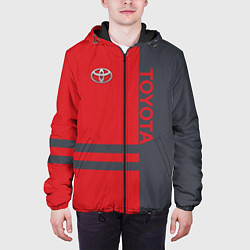Куртка с капюшоном мужская Toyota цвета 3D-черный — фото 2