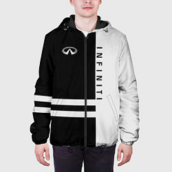 Куртка с капюшоном мужская Infiniti: B&W Lines, цвет: 3D-черный — фото 2