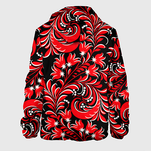 Мужская куртка Хохлома красная / 3D-Черный – фото 2