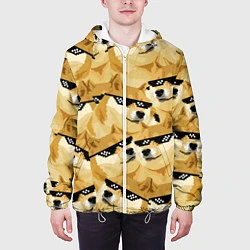 Куртка с капюшоном мужская Doge: Deal with it, цвет: 3D-белый — фото 2