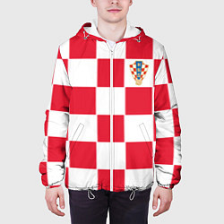 Куртка с капюшоном мужская Сборная Хорватии: Домашняя ЧМ-2018, цвет: 3D-белый — фото 2