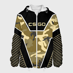 Куртка с капюшоном мужская CS:GO Khaki Camo, цвет: 3D-белый