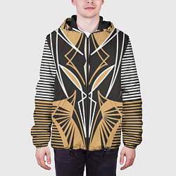 Куртка с капюшоном мужская Узор насекомого, цвет: 3D-черный — фото 2