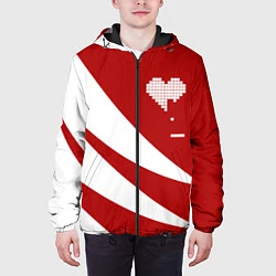 Куртка с капюшоном мужская Игра в сердца, цвет: 3D-черный — фото 2