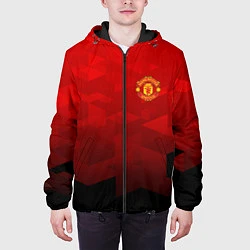 Куртка с капюшоном мужская FC Man UTD: Red Poly, цвет: 3D-черный — фото 2