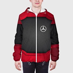 Куртка с капюшоном мужская Mercedes Benz: Metal Sport, цвет: 3D-белый — фото 2