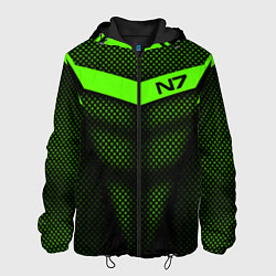 Куртка с капюшоном мужская N7: Green Armor, цвет: 3D-черный