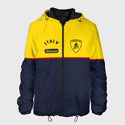 Куртка с капюшоном мужская Italy Lamborghini, цвет: 3D-черный