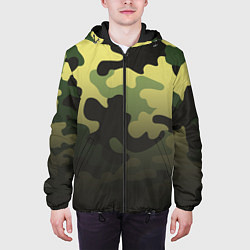 Куртка с капюшоном мужская Военный камуфляж, цвет: 3D-черный — фото 2