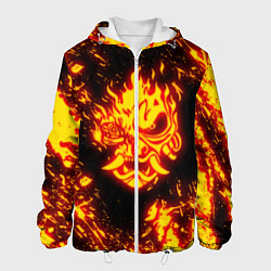 Куртка с капюшоном мужская Cyberpunk 2077: FIRE SAMURAI, цвет: 3D-белый