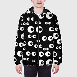 Куртка с капюшоном мужская Глазастый, цвет: 3D-черный — фото 2