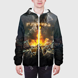 Куртка с капюшоном мужская TES: Dragon Flame, цвет: 3D-белый — фото 2