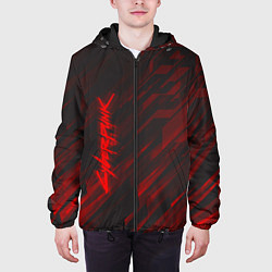 Куртка с капюшоном мужская Cyberpunk 2077: Red Breaks, цвет: 3D-черный — фото 2