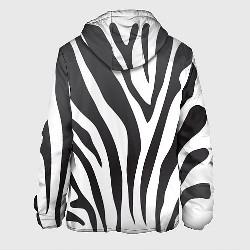 Мужская куртка Африканская зебра / 3D-Черный – фото 2