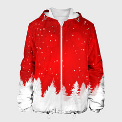 Куртка с капюшоном мужская Christmas pattern, цвет: 3D-белый
