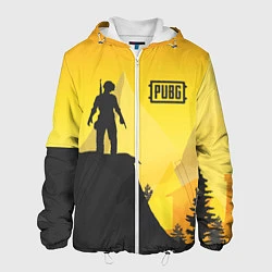 Куртка с капюшоном мужская PUBG: Sunrise, цвет: 3D-белый