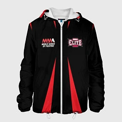Куртка с капюшоном мужская MMA Elite, цвет: 3D-белый