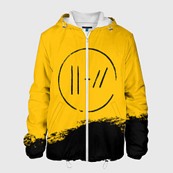 Куртка с капюшоном мужская 21 Pilots: Yellow Logo, цвет: 3D-белый