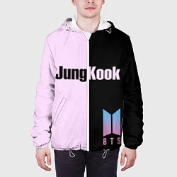Куртка с капюшоном мужская BTS Jung Kook, цвет: 3D-белый — фото 2