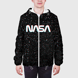 Куртка с капюшоном мужская NASA: Space Glitch, цвет: 3D-белый — фото 2
